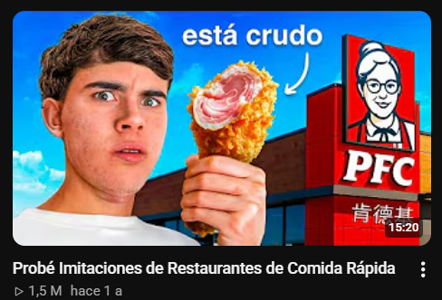 Probé Imitaciones de Restaurantes de Comida Rápida